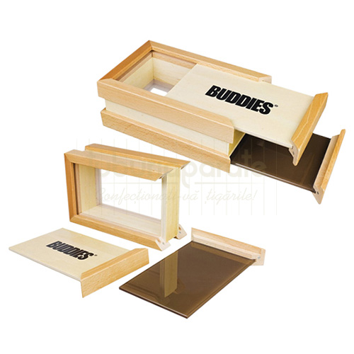 Cutie din lemn cu capac magnetic pentru depozitare stash marca Buddies Sifter (19 x 12 cm)